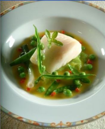 Le Turbot aux petits pois et Thym citron de Gérard Rabaey