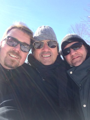 Selfie avec Daniel Vézina (centre) et François Brouillard (gauche)